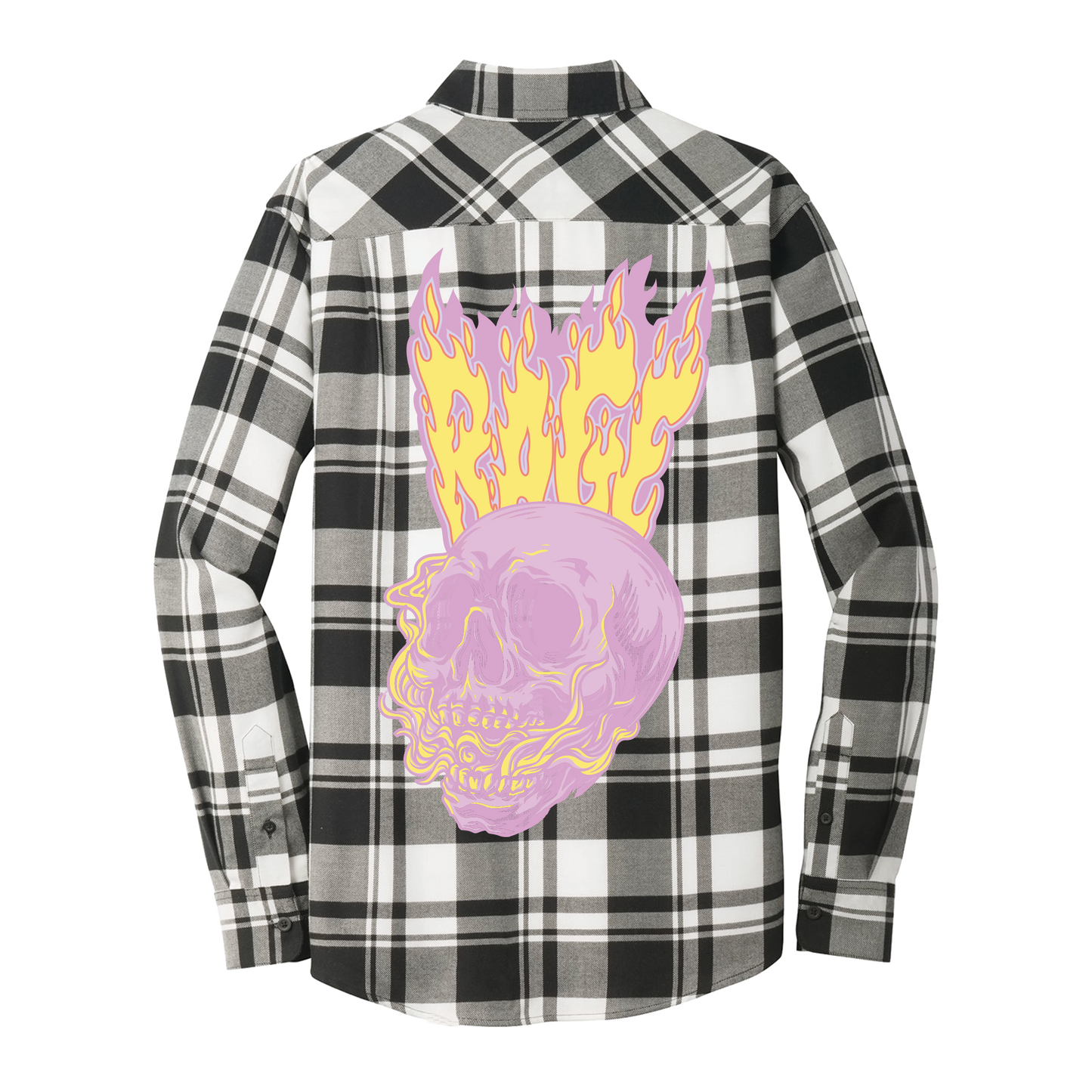 Flaming Skull Flannel