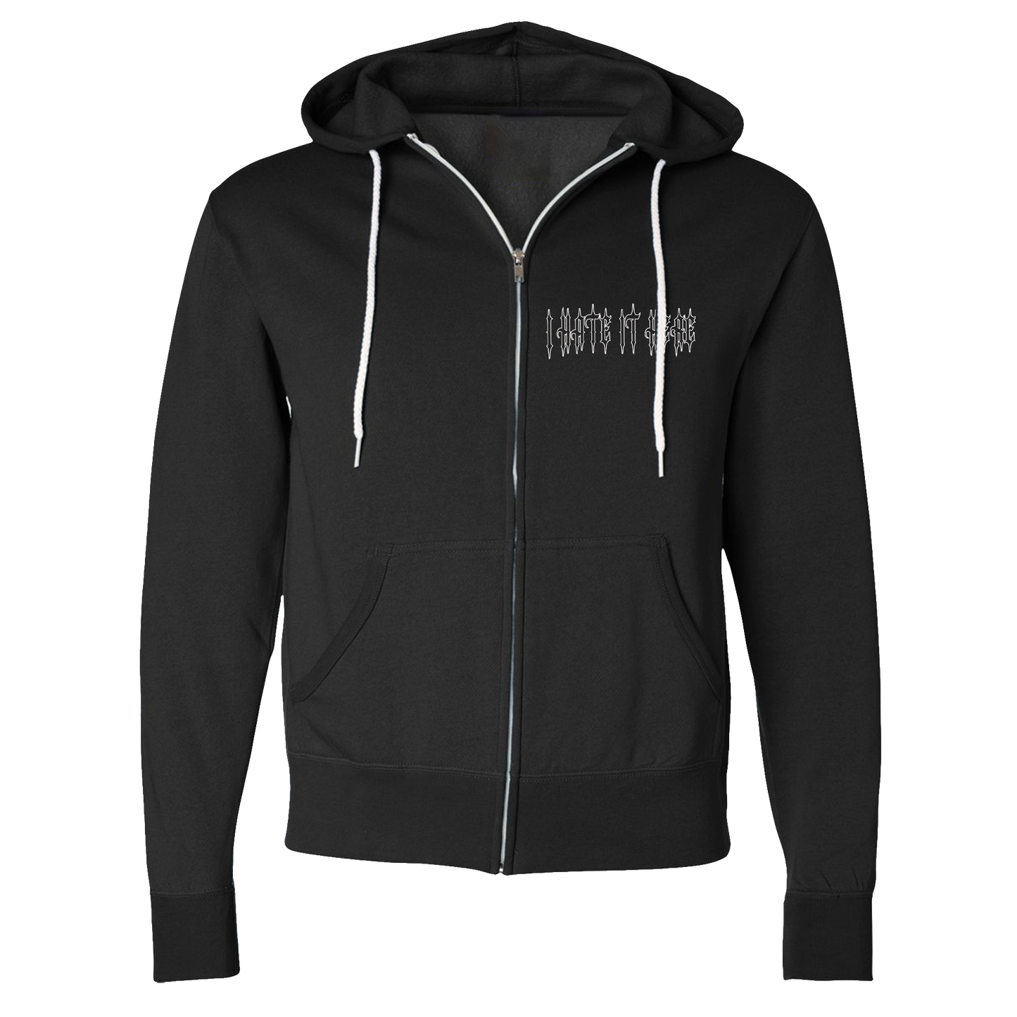 Wolf Contrast Zip Hoodie