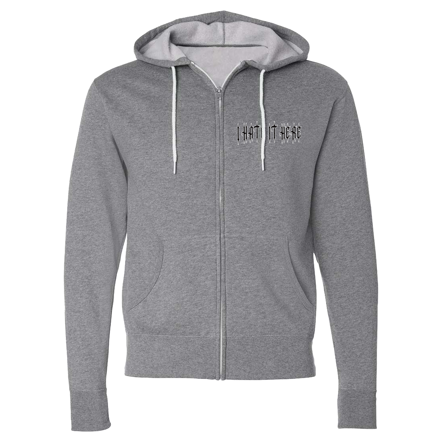 Wolf Contrast Zip Hoodie