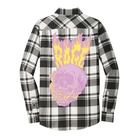 Flaming Skull Flannel