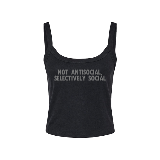 Selectively Social Crop Tank