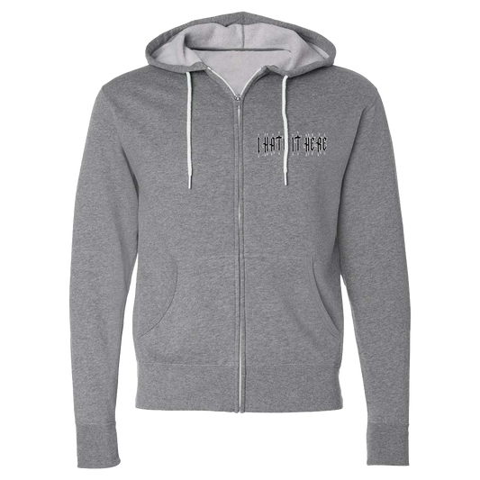 Wolf Contrast Zip Hoodie